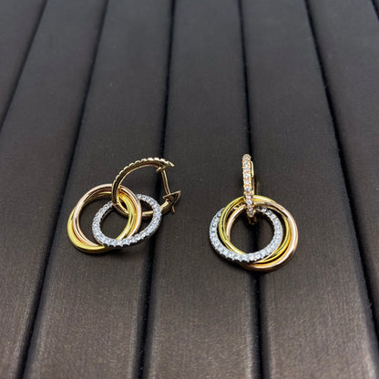 [Lume Jewelry]TRINITY EARRINGS GOLD DIAMOND