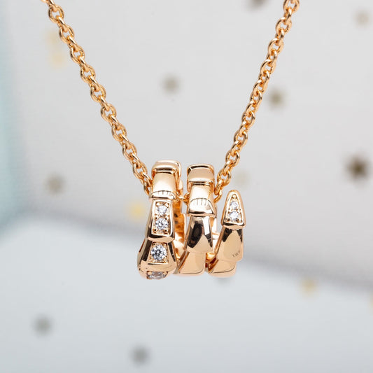 [Lume Jewelry]SERPENTI PINK GOLD NECKLACE DIAMOND