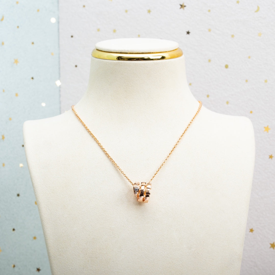 [Lume Jewelry]SERPENTI PINK GOLD NECKLACE DIAMOND