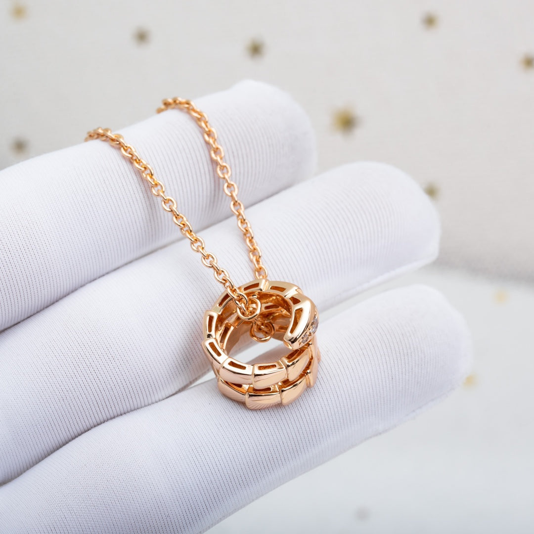 [Lume Jewelry]SERPENTI PINK GOLD NECKLACE DIAMOND