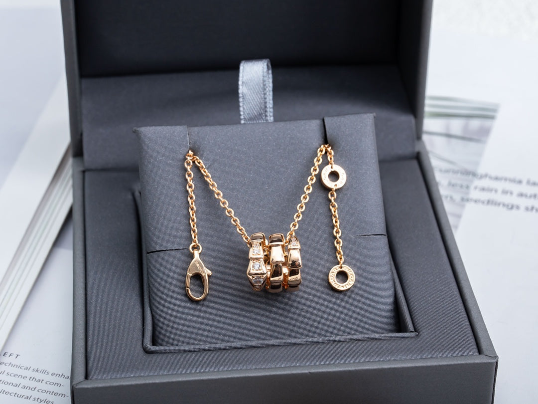 [Lume Jewelry]SERPENTI PINK GOLD NECKLACE DIAMOND