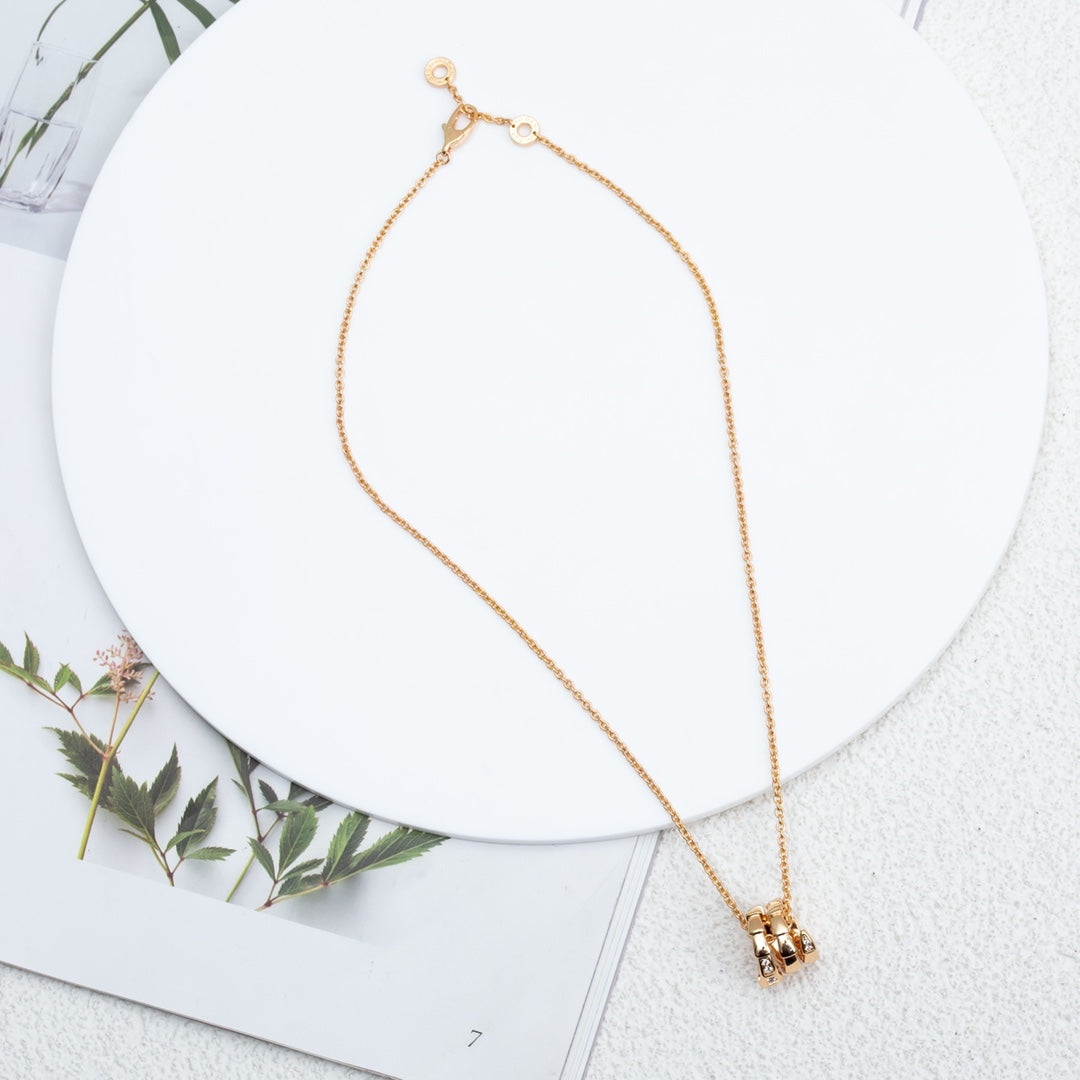 [Lume Jewelry]SERPENTI PINK GOLD NECKLACE DIAMOND