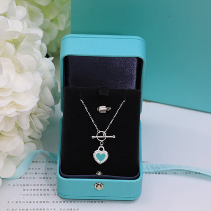 [Lume Jewelry]DOUBLE HEART BLUE NECKLACE