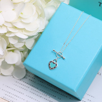 [Lume Jewelry]DOUBLE HEART BLUE NECKLACE