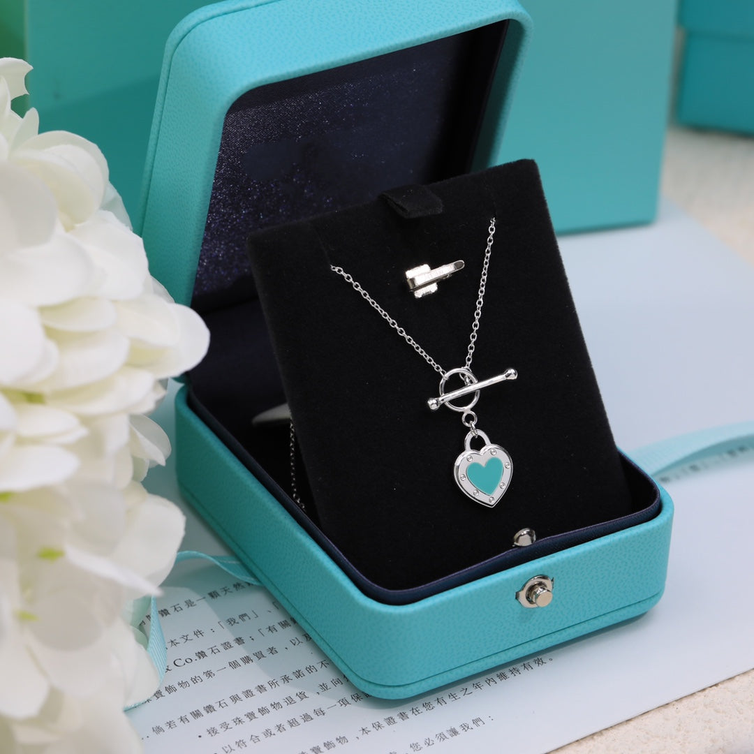 [Lume Jewelry]DOUBLE HEART BLUE NECKLACE