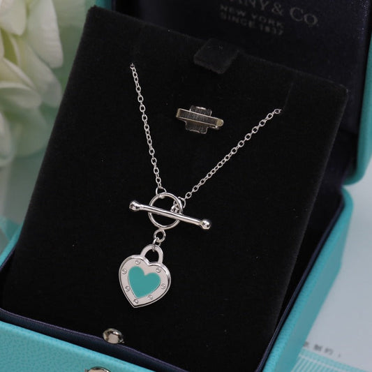[Lume Jewelry]DOUBLE HEART BLUE NECKLACE