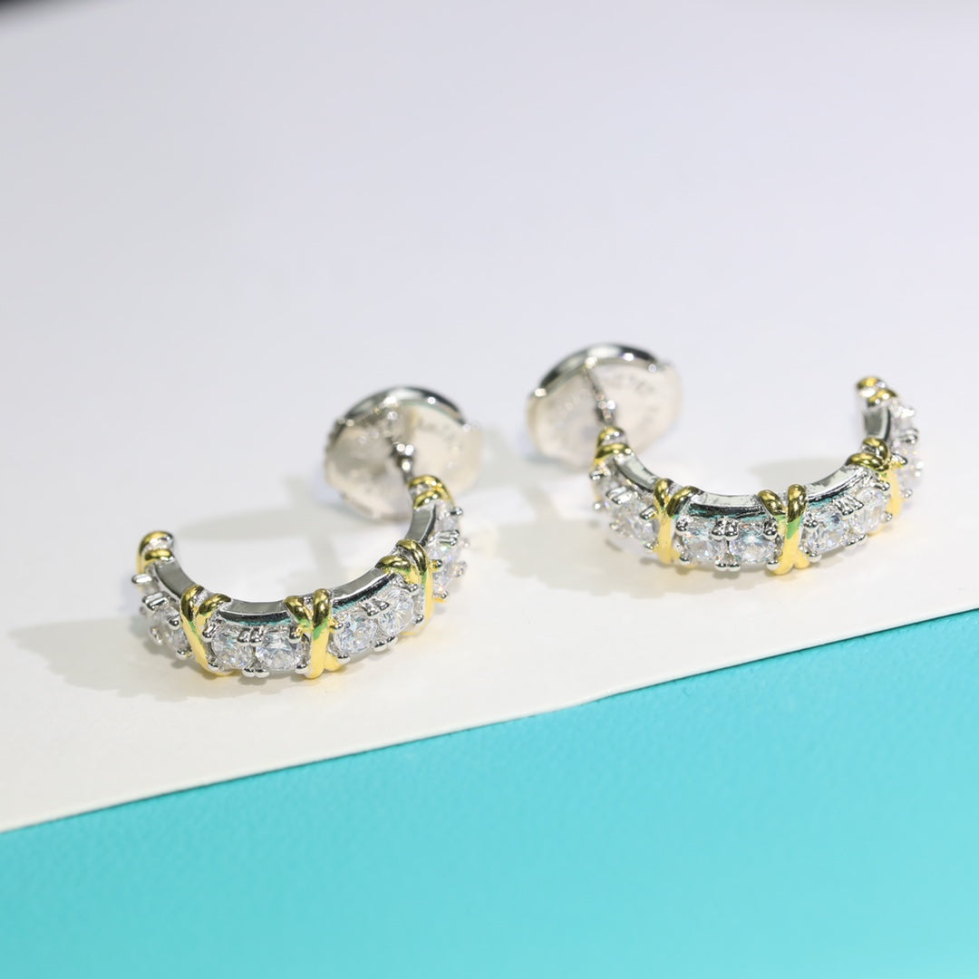 [Lume Jewelry]TWENTY STONE HOOP GOLD EARRINGS