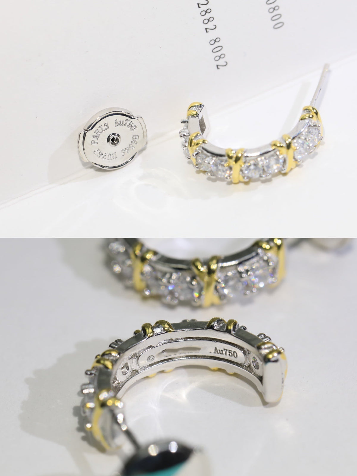 [Lume Jewelry]TWENTY STONE HOOP GOLD EARRINGS