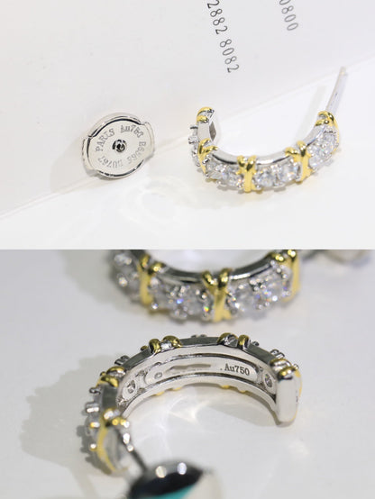 [Lume Jewelry]TWENTY STONE HOOP GOLD EARRINGS