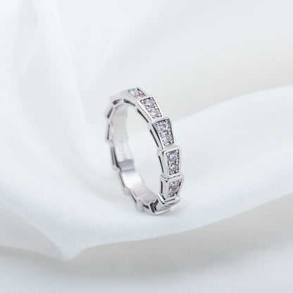 [Lume Jewelry]SERPENTI RING SILVER DIAMOND PAVED 3MM