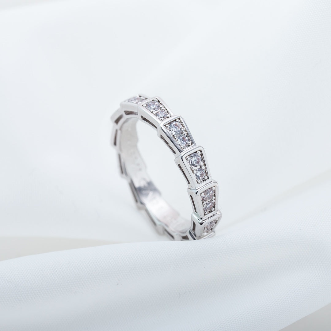 [Lume Jewelry]SERPENTI RING SILVER DIAMOND PAVED 3MM