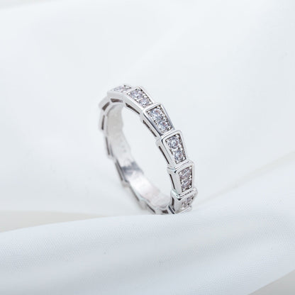 [Lume Jewelry]SERPENTI RING SILVER DIAMOND PAVED 3MM