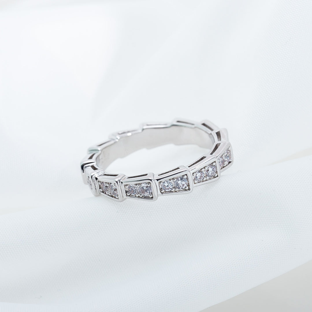 [Lume Jewelry]SERPENTI RING SILVER DIAMOND PAVED 3MM