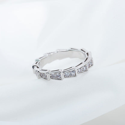 [Lume Jewelry]SERPENTI RING SILVER DIAMOND PAVED 3MM