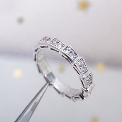 [Lume Jewelry]SERPENTI RING SILVER DIAMOND PAVED 3MM