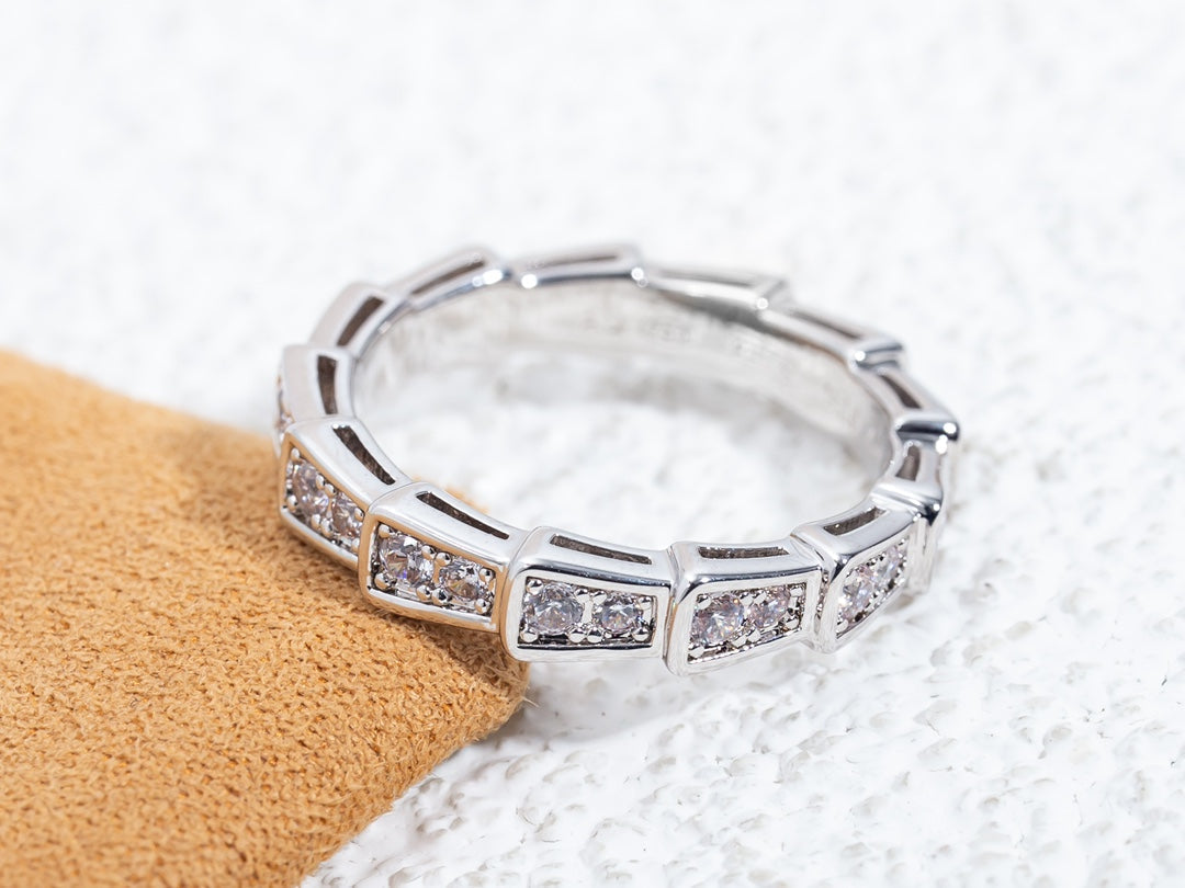 [Lume Jewelry]SERPENTI RING SILVER DIAMOND PAVED 3MM