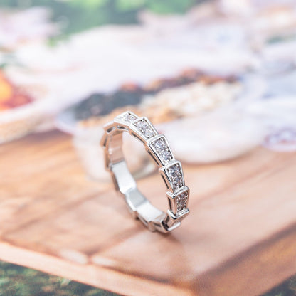 [Lume Jewelry]SERPENTI RING SILVER DIAMOND PAVED 3MM