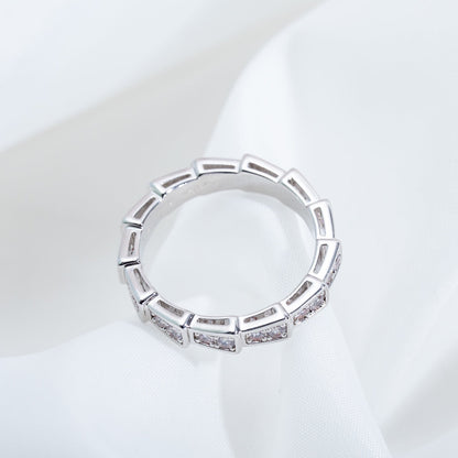 [Lume Jewelry]SERPENTI RING SILVER DIAMOND PAVED 3MM