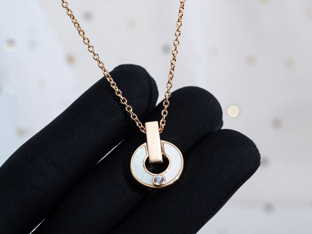 [Lume Jewelry]GARI NECKLACE PINK GOLD MOP