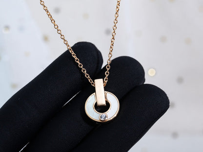 [Lume Jewelry]GARI NECKLACE PINK GOLD MOP