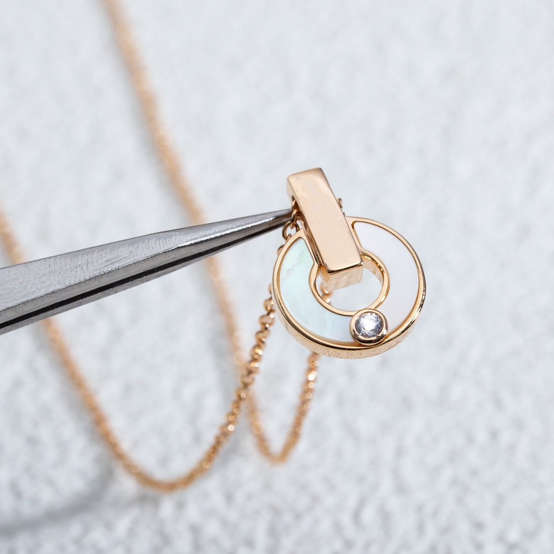 [Lume Jewelry]GARI NECKLACE PINK GOLD MOP