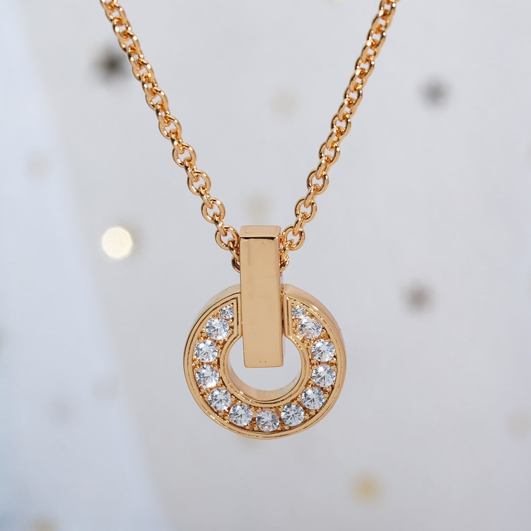 [Lume Jewelry]GARI NECKLACE PINK GOLD DIAMOND