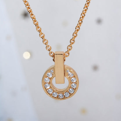 [Lume Jewelry]GARI NECKLACE PINK GOLD DIAMOND
