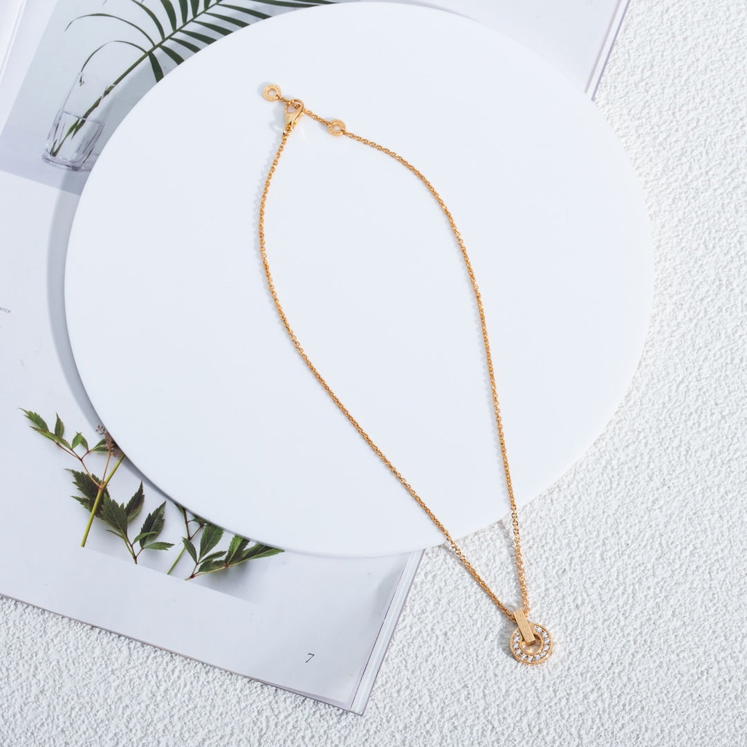 [Lume Jewelry]GARI NECKLACE PINK GOLD DIAMOND
