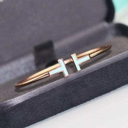 [Lume Jewelry]T BRACELET 1.8MM TURQUOISE PINK GOLD