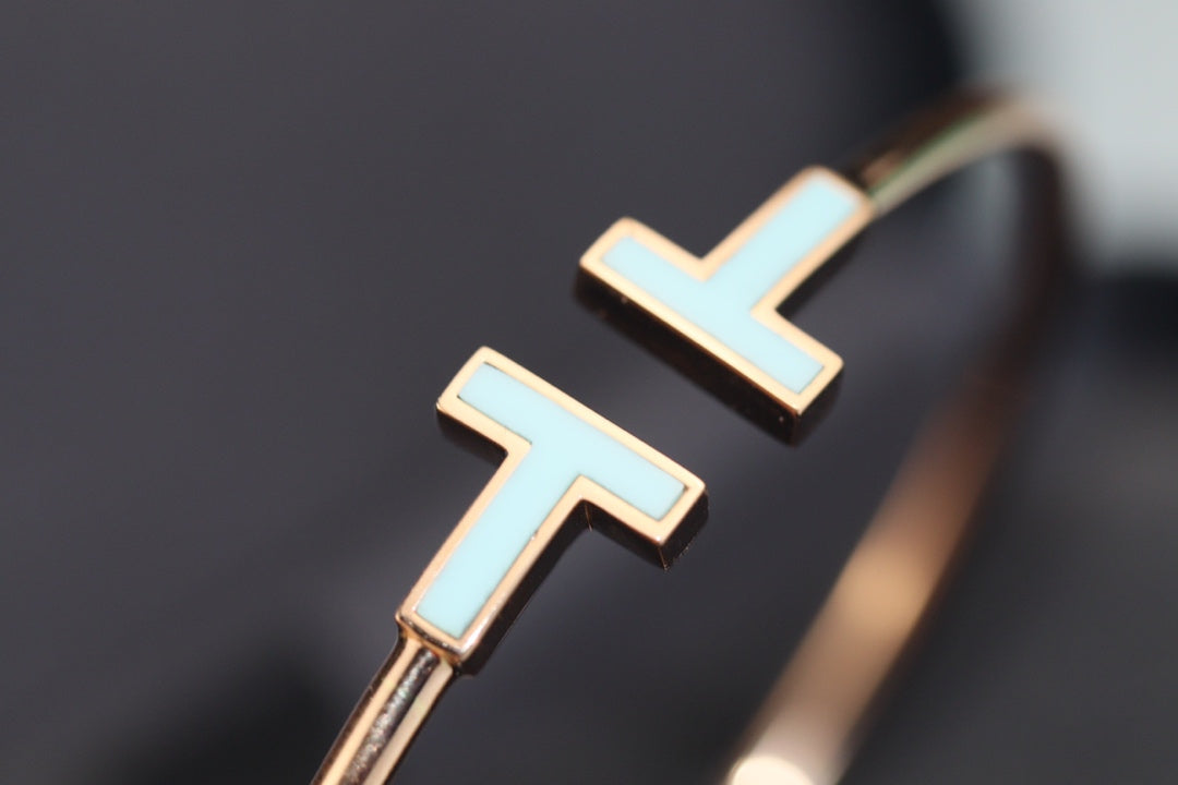 [Lume Jewelry]T BRACELET 1.8MM TURQUOISE PINK GOLD