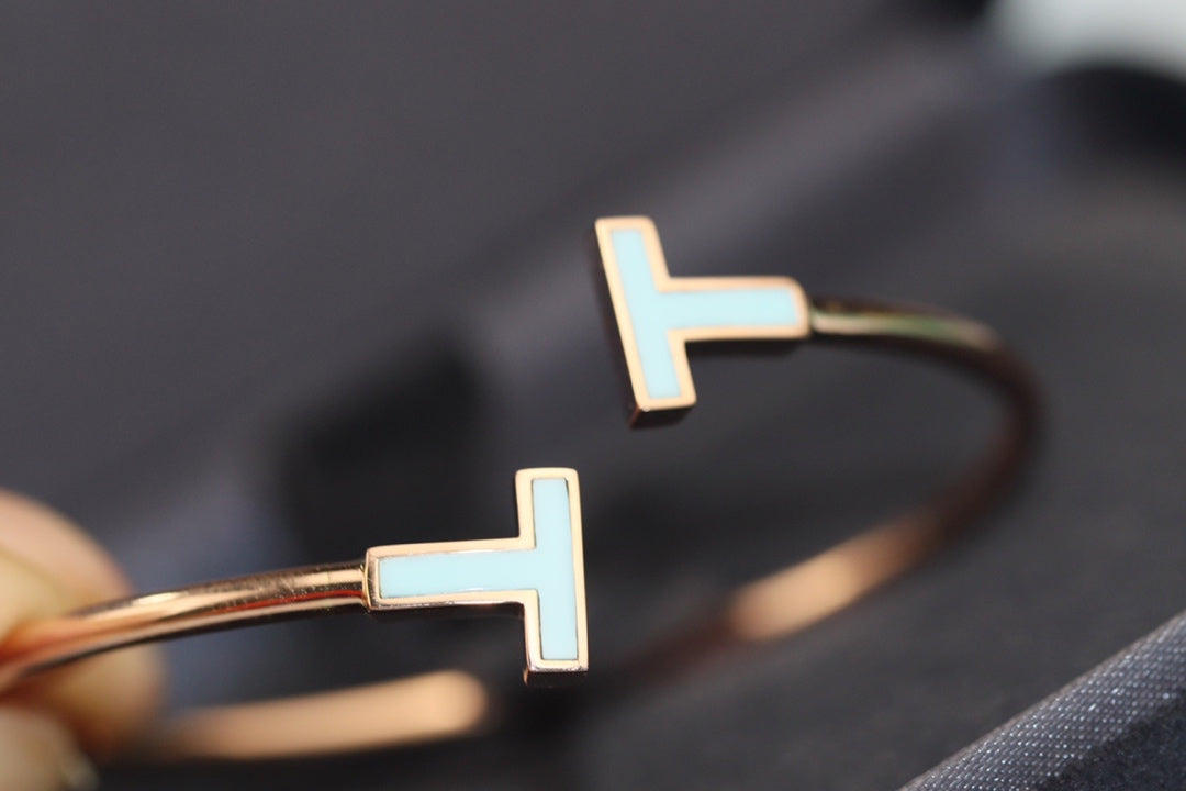 [Lume Jewelry]T BRACELET 1.8MM TURQUOISE PINK GOLD