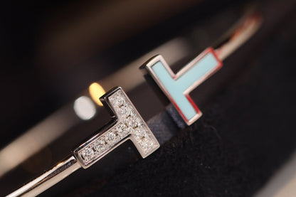 [Lume Jewelry]T BRACELET 1.8MM TURQUOISE DIAMOND SILVER
