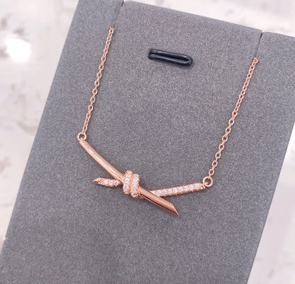 [Lume Jewelry]KNOT NECKLACE DIAMONDS