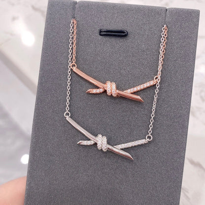 [Lume Jewelry]KNOT NECKLACE DIAMONDS