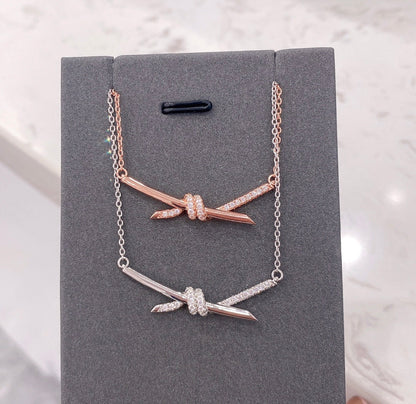 [Lume Jewelry]KNOT NECKLACE DIAMONDS