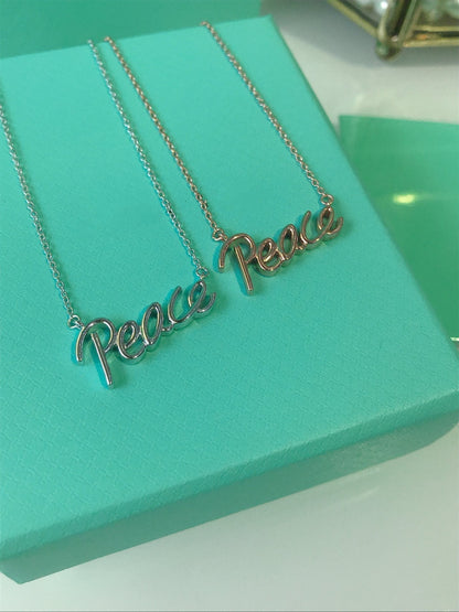 [Lume Jewelry]PEACE TEXT PEDANT NECKLACE
