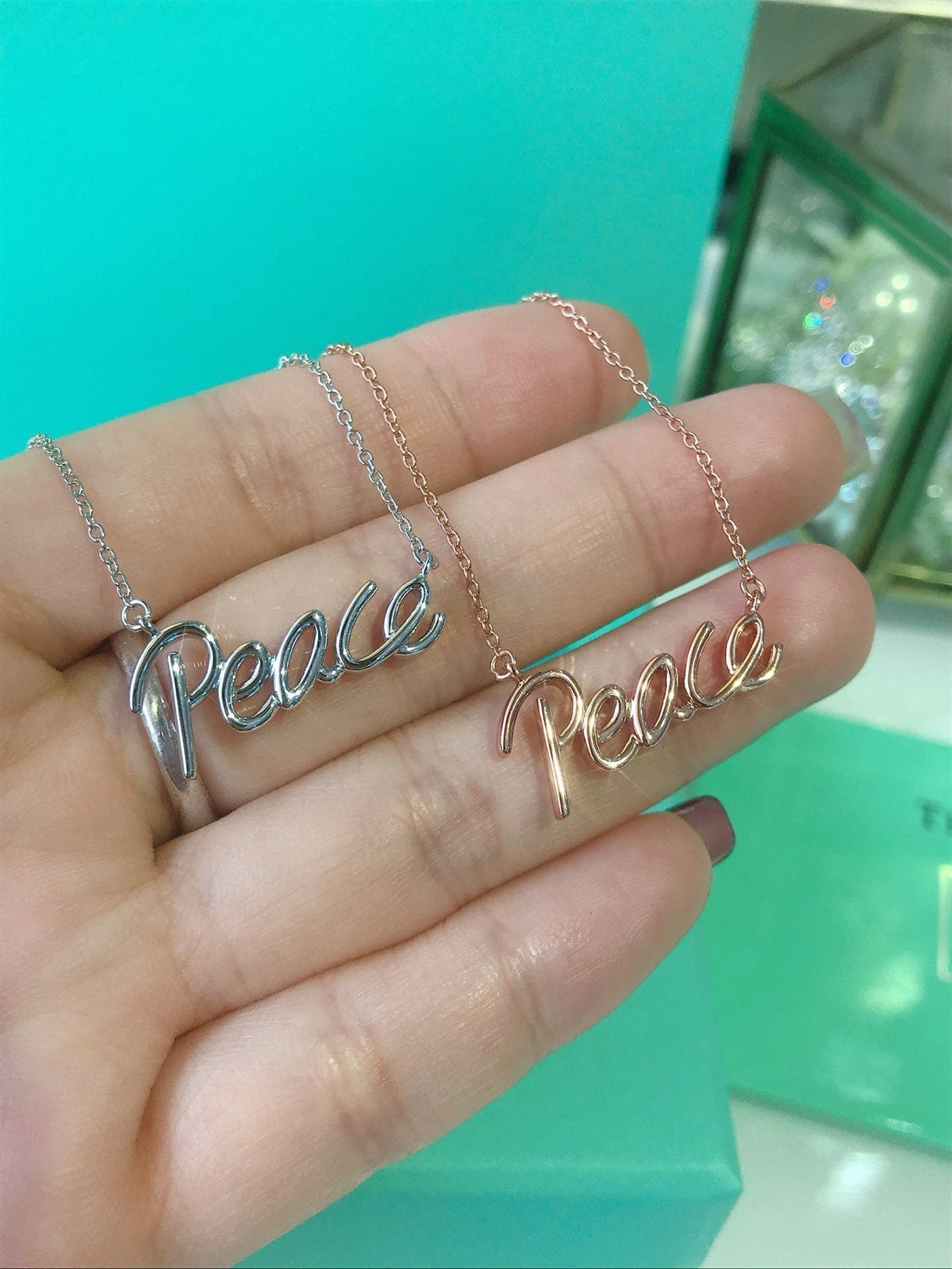 [Lume Jewelry]PEACE TEXT PEDANT NECKLACE