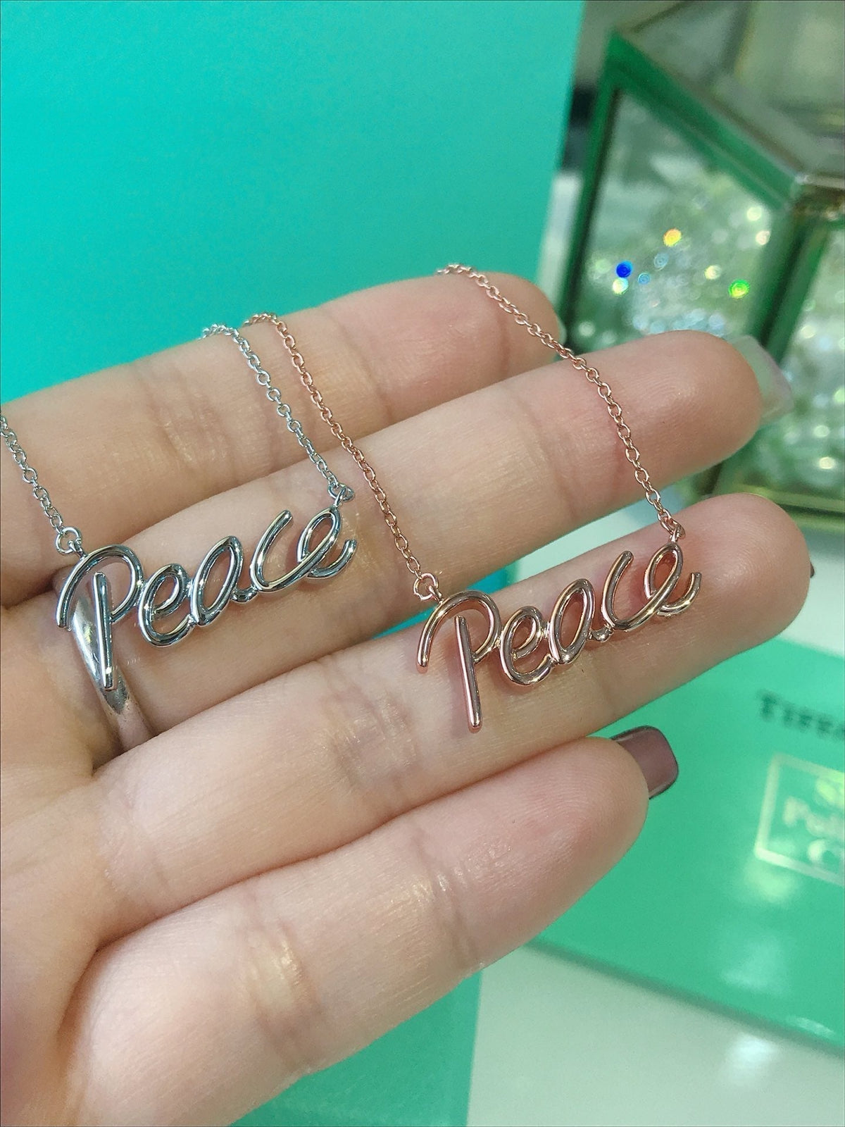 [Lume Jewelry]PEACE TEXT PEDANT NECKLACE