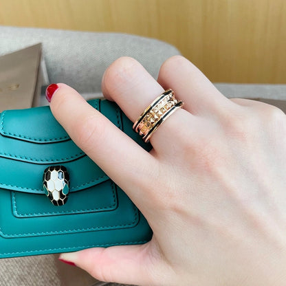 [Lume Jewelry]ZERO 1 PINK GOLD BLACK CERAMIC RING