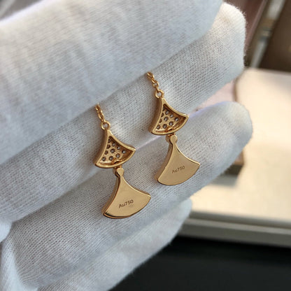 [Lume Jewelry]DREAM EARRINGS 3 MOTIFS DIAMOND MOP PINK GOLD