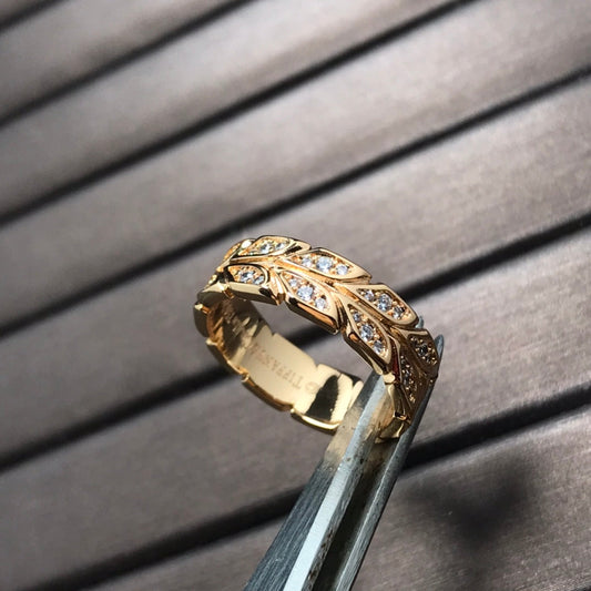 [Lume Jewelry]OLIVE LEAF RING DIAMONDS