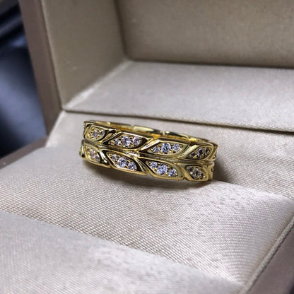 [Lume Jewelry]OLIVE LEAF RING DIAMONDS