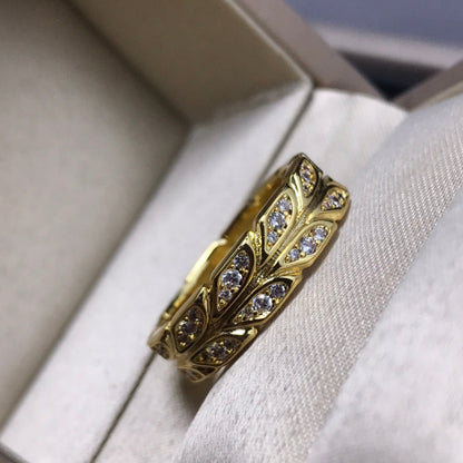 [Lume Jewelry]OLIVE LEAF RING DIAMONDS
