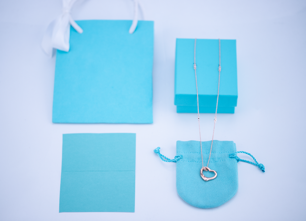 [Lume Jewelry]OPEN HEART PEDANT PINK GOLD NECKLACE
