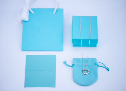 [Lume Jewelry]OPEN HEART PEDANT PINK GOLD NECKLACE