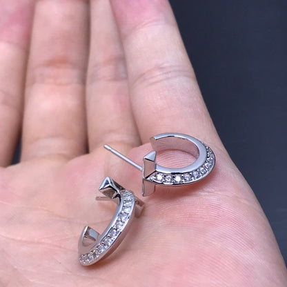 [Lume Jewelry]T HOOP DIAMOND EARRINGS