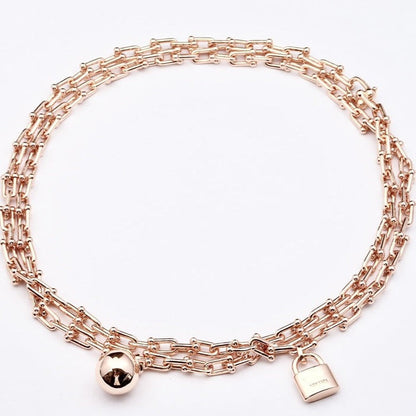 [Lume Jewelry]HARDWEAR PINK GOLD WRAP NECKLACE
