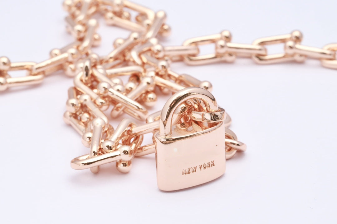 [Lume Jewelry]HARDWEAR PINK GOLD WRAP NECKLACE