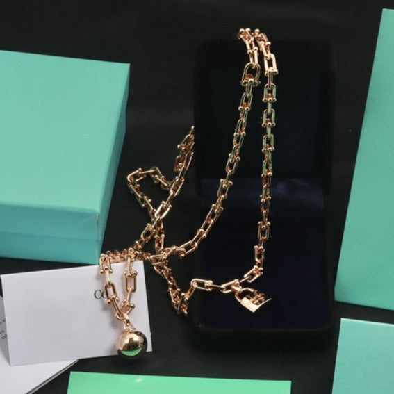 [Lume Jewelry]HARDWEAR PINK GOLD WRAP NECKLACE