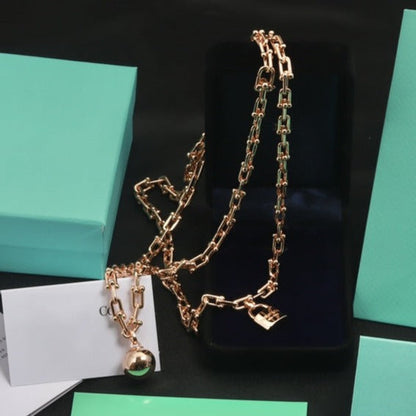 [Lume Jewelry]HARDWEAR PINK GOLD WRAP NECKLACE
